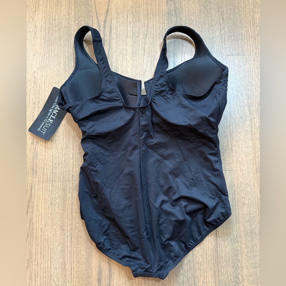 New Plus Size Miraclesuit Solids Escape Swimsuit-One Piece-Black-Size 22W - Picture 6 of 14